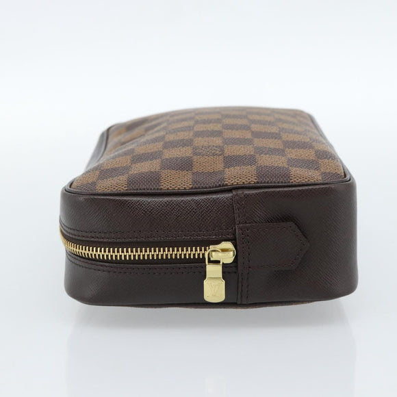 LOUIS VUITTON Damier Ebene Trousse Toilette 25 Clutch Bag N47624 LV Auth 184123