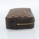 LOUIS VUITTON Damier Ebene Trousse Toilette 25 Clutch Bag N47624 LV Auth 184123-4