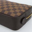 LOUIS VUITTON Damier Ebene Trousse Toilette 25 Clutch Bag N47624 LV Auth 184123-7