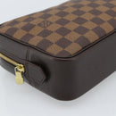 LOUIS VUITTON Damier Ebene Trousse Toilette 25 Clutch Bag N47624 LV Auth 184123-14