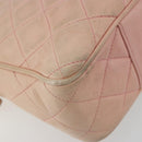 CHANEL Chain Shoulder Bag Lamb Skin Beige Gold CC Auth 184126-14