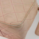 CHANEL Chain Shoulder Bag Lamb Skin Beige Gold CC Auth 184126-15