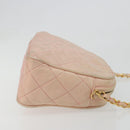 CHANEL Chain Shoulder Bag Lamb Skin Beige Gold CC Auth 184126-3