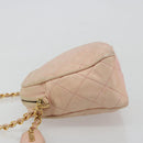 CHANEL Chain Shoulder Bag Lamb Skin Beige Gold CC Auth 184126-4
