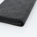 LOUIS VUITTON Shadow Zippy Wallet Vertical Long Wallet Black M62902 Auth 184127M-10