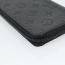 LOUIS VUITTON Shadow Zippy Wallet Vertical Long Wallet Black M62902 Auth 184127M-11