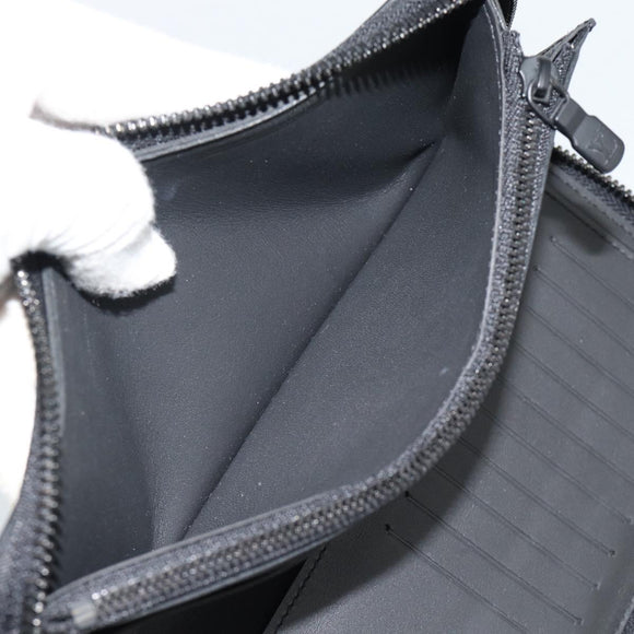 LOUIS VUITTON Shadow Zippy Wallet Vertical Long Wallet Black M62902 Auth 184127M