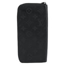 LOUIS VUITTON Shadow Zippy Wallet Vertical Long Wallet Black M62902 Auth 184127M-3
