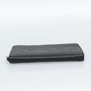 LOUIS VUITTON Shadow Zippy Wallet Vertical Long Wallet Black M62902 Auth 184127M-5