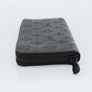 LOUIS VUITTON Shadow Zippy Wallet Vertical Long Wallet Black M62902 Auth 184127M-6