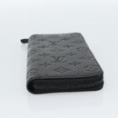LOUIS VUITTON Shadow Zippy Wallet Vertical Long Wallet Black M62902 Auth 184127M-7