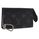 LOUIS VUITTON Eclipse Cles Voyage Pochette Münzgeldbörse M82776 LV Auth 184128M-1