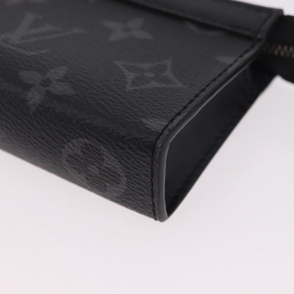 LOUIS VUITTON Eclipse Cles Voyage Pochette Münzgeldbörse M82776 LV Auth 184128M