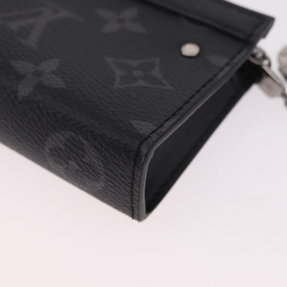 LOUIS VUITTON Eclipse Cles Voyage Pochette Münzgeldbörse M82776 LV Auth 184128M