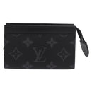 LOUIS VUITTON Eclipse Cles Voyage Pochette Münzgeldbörse M82776 LV Auth 184128M-2