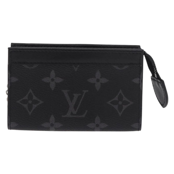LOUIS VUITTON Eclipse Cles Voyage Pochette Münzgeldbörse M82776 LV Auth 184128M