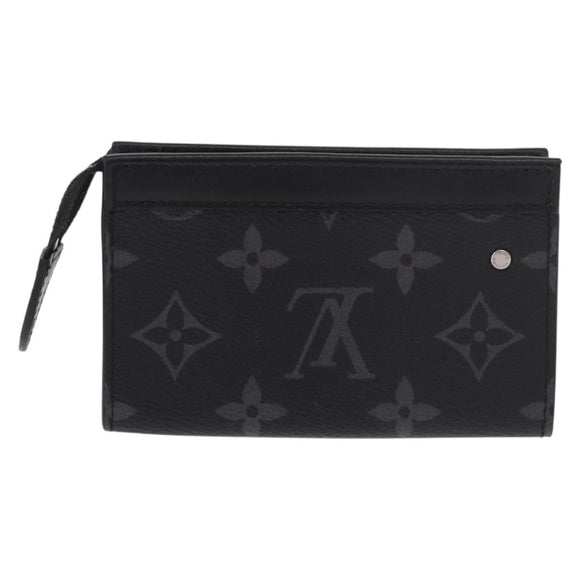 LOUIS VUITTON Eclipse Cles Voyage Pochette Münzgeldbörse M82776 LV Auth 184128M