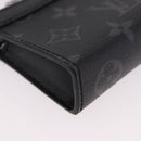 LOUIS VUITTON Eclipse Cles Voyage Pochette Münzgeldbörse M82776 LV Auth 184128M-9