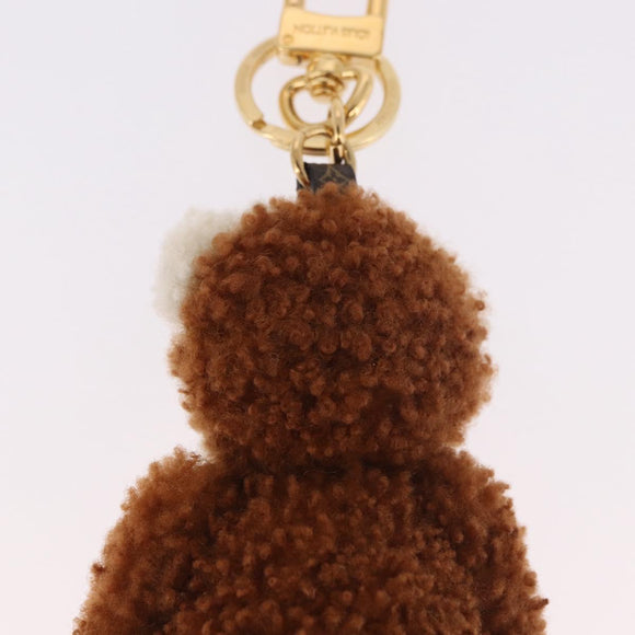 LOUIS VUITTON Monogram Teddy Porte Cles LV Teddybär-Anhänger M69854 Auth 184130M