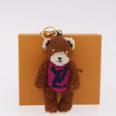 LOUIS VUITTON Monogram Teddy Porte Cles LV Teddybär-Anhänger M69854 Auth 184130M-13