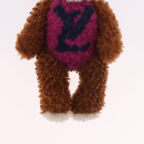 LOUIS VUITTON Monogram Teddy Porte Cles LV Teddybär-Anhänger M69854 Auth 184130M
