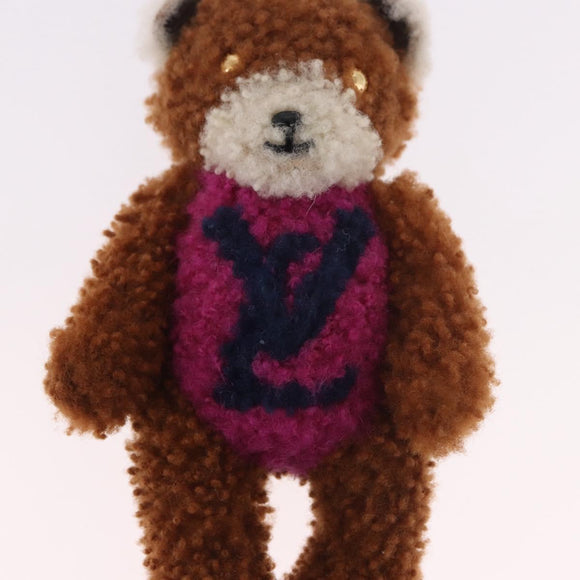 LOUIS VUITTON Monogram Teddy Porte Cles LV Teddybär-Anhänger M69854 Auth 184130M
