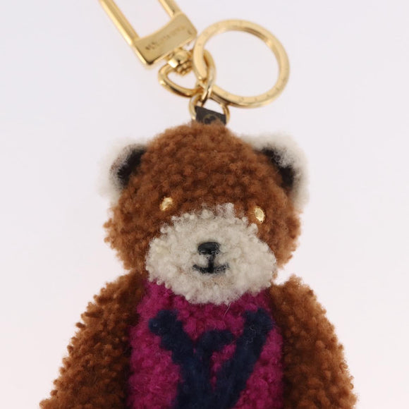 LOUIS VUITTON Monogram Teddy Porte Cles LV Teddybär-Anhänger M69854 Auth 184130M