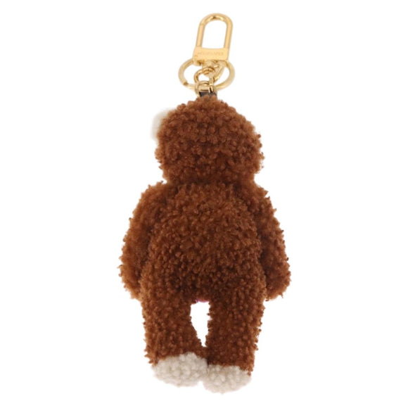 LOUIS VUITTON Monogram Teddy Porte Cles LV Teddybär-Anhänger M69854 Auth 184130M