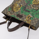 GUCCI GG Supreme Tote Bag PVC 2way Beige Gold 450950 Auth 184131V-6