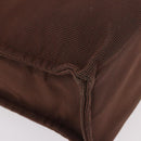 HERMES Her Line Tote MM Tote Bag Canvas Brown Silver Auth 184135-12