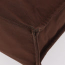 HERMES Her Line Tote MM Tote Bag Canvas Brown Silver Auth 184135-13