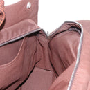 HERMES Her Line Tote MM Tote Bag Canvas Brown Silver Auth 184135-18