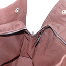 HERMES Her Line Tote MM Tote Bag Canvas Brown Silver Auth 184135-19