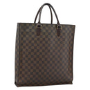 LOUIS VUITTON Damier Ebene Sac Plat Hand Bag N51140 LV Auth 184136-1