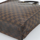 LOUIS VUITTON Damier Ebene Sac Plat Hand Bag N51140 LV Auth 184136-9