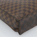 LOUIS VUITTON Damier Ebene Sac Plat Hand Bag N51140 LV Auth 184136-14
