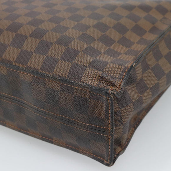 LOUIS VUITTON Damier Ebene Sac Plat Hand Bag N51140 LV Auth 184136