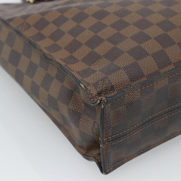 LOUIS VUITTON Damier Ebene Sac Plat Hand Bag N51140 LV Auth 184136