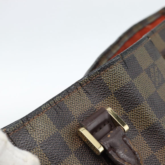 LOUIS VUITTON Damier Ebene Sac Plat Hand Bag N51140 LV Auth 184136