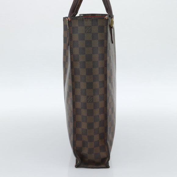 LOUIS VUITTON Damier Ebene Sac Plat Hand Bag N51140 LV Auth 184136