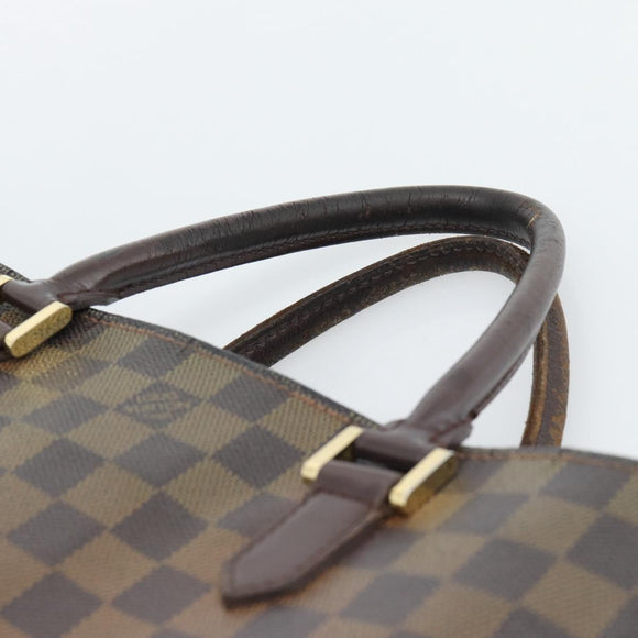 LOUIS VUITTON Damier Ebene Sac Plat Hand Bag N51140 LV Auth 184136