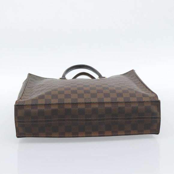 LOUIS VUITTON Damier Ebene Sac Plat Hand Bag N51140 LV Auth 184136