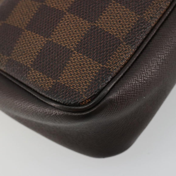 LOUIS VUITTON Damier Ebene Trousse Make-up-Täschchen N51982 LV Auth 184137