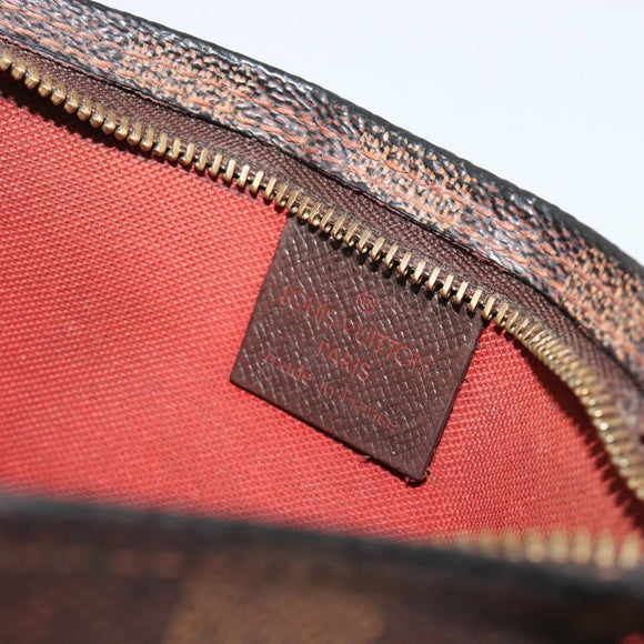 LOUIS VUITTON Damier Ebene Trousse Make-up-Täschchen N51982 LV Auth 184137