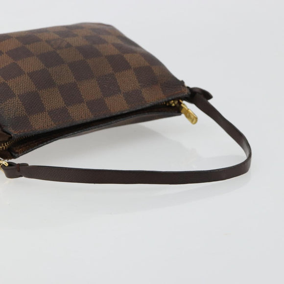 LOUIS VUITTON Damier Ebene Trousse Make-up-Täschchen N51982 LV Auth 184137