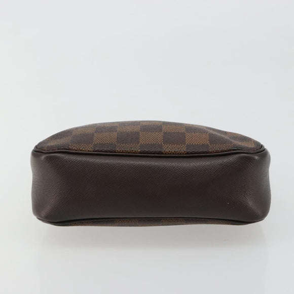LOUIS VUITTON Damier Ebene Trousse Make-up-Täschchen N51982 LV Auth 184137