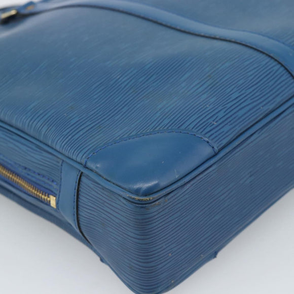 LOUIS VUITTON Epi Porte Documents Voyage Bag Blue M54475 LV Auth 184139