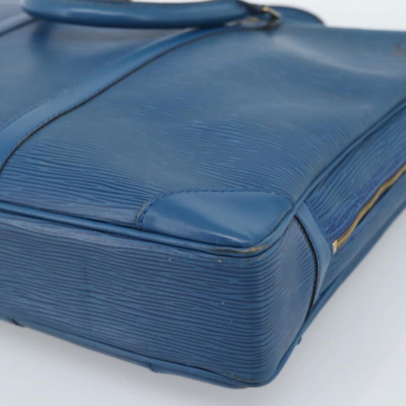 LOUIS VUITTON Epi Porte Documents Voyage Bag Blue M54475 LV Auth 184139