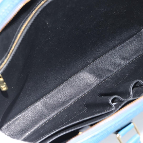 LOUIS VUITTON Epi Porte Documents Voyage Bag Blue M54475 LV Auth 184139