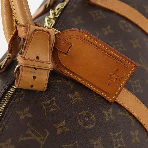 LOUIS VUITTON Monogram Keepall 55 Boston Bag M41424 LV Auth 184149A